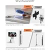 MOFT Phone Tripod Stand and Phone Case for iPhone 16 Pro Max,Angle Adjustment & Strong Magnets & MagSafe Compatible MOVAS Invisible Selfie Stick Tripod, Misty Cove