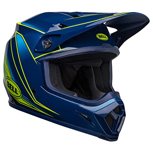 Image of Bell MX-9 MIPS Dirt Helmet (Zone Gloss Navy /Retina - Small)