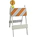 Plasticade Combocade Type II High Intensity Prismatic Steel Leg/Plastic Board Barricade - Orange, Model 105G-T12HIPB6