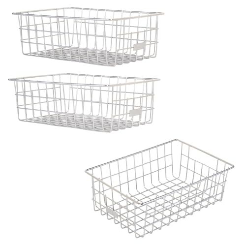Image of Kuber Industries Pack of 3 Small Stainless Steel Basket for Storage - Pooja Items & Kitchen Storage Tokri for Onion Organizing - With Handles - Silver