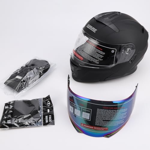 image for OUMURS Modular Motorcycle Helmets Full Face Flip up Street Bike Motorc