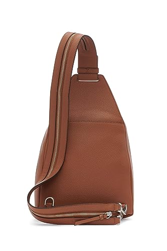 Image of Calvin Klein Women's Myra Backpack for Women - Vegan Leather Convertible Sling Backpack, 2 Pockets, Caramel, One Size