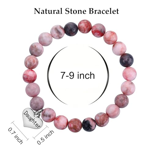 iWenSheng Daughter Gift from Mom Dad - Inspirational Daughter's Bracelet from Mother Father, Birthday Christmas Graduation Gifts for Daughters2