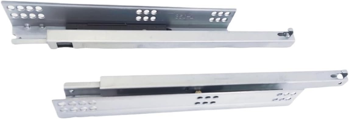 Side Mount Cabinet Runners Glides Push Open Undermount Slide Furniture Kitchen Cabinet Concealed Hydraulic Drawer Sliders(22inch(550mm))