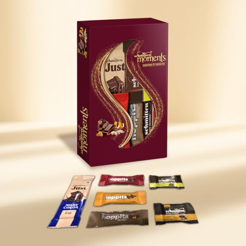 Image of Schmitten Luxury Chocolate Gift Box Pack | Assorted Milk & Dark Chocolate Bars | Premium Selected Ghanian Cocoa Beans | Gift Hamper for your Loved Ones and Valentine's Day, Treat - 2x64.5g