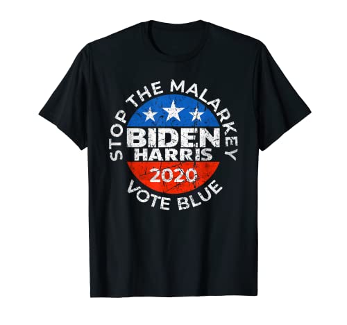 Distressed Biden Harris 2020 Pro Joe Biden Vote Blu Maglietta