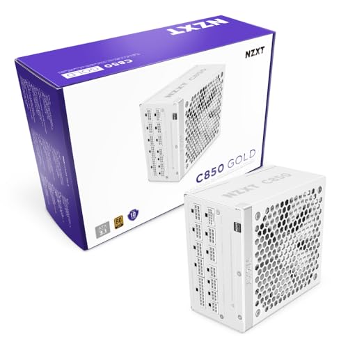 Image of NZXT C850 Gold ATX 3.1 - Fully Modular Low-Noise PC Gaming Power Supply - 850 Watts - 80 Plus Gold - 12V-2x6 Connector - Zero Fan Mode - 100% Japanese Capacitors - White