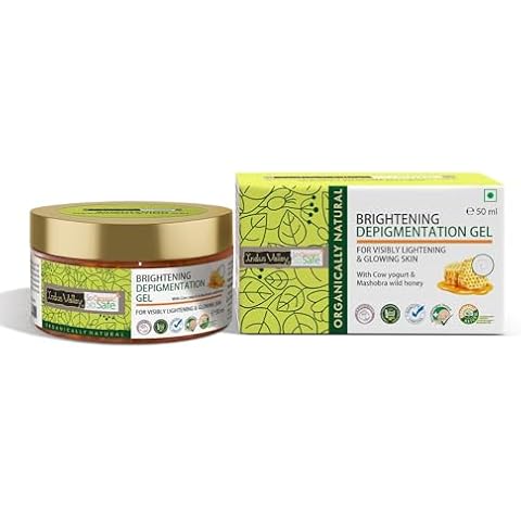 INDUS VALLEY Organic and Natural Cow's Milk Yogurt & Honey Depigmentation Gel For Radiant & Glowing Skin, Reduces Dark Spots, Anti Pigmentation Gel for Men and Women - 50ml Cover