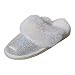 Produktbild Hollert Damen Lammfell Hausschuhe Malibu Glitzer Pantoffeln Fellschuhe Puschen Pantoletten Slipper echt Merino Schaffell warm atmungsaktiv bequem Schuhgröße 39, Farbe Weiß