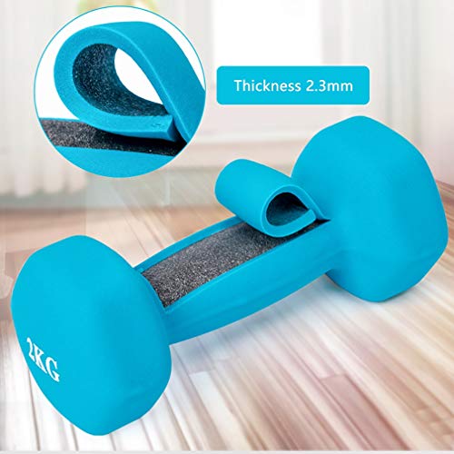 Dumbbell Barbell Gewicht Pair Duurzaam ontwerp Fitness Gym Oefening met anti-slip hand for mannen en vrouwen (Color… - Afbeelding 5