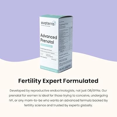 Ovaterra Advanced Prenatal Vitamins for Women with 550mg Choline, Methylfolate, Chelated Iron & 24 Nutrients 168 Capsules - 28 Day Supply