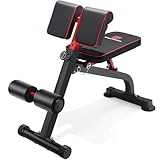 BODYWAKER Roman Chair Back Extension Bench for Glute, Hamstring and Lower Back, Hyperextension Bench, Adjustable & Foldable Weight Bench for Home Gym Strength Training (Black)