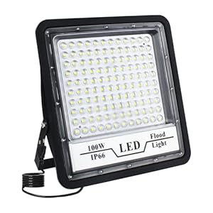 Eleganted Projecteur de Spot LED 100W, Super Spot Extérieur 10000lm Projecteur 6500K Spot Extérieur IP66 Imperméable pour Pelouse de Terrain Sport Jardin Cour Garage