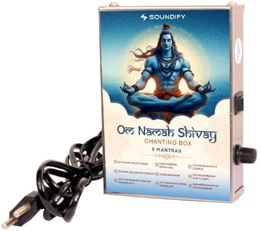 Soundify Shiv Ji Mahadev 9-in-1 Mantra Chanting Box (Metal)