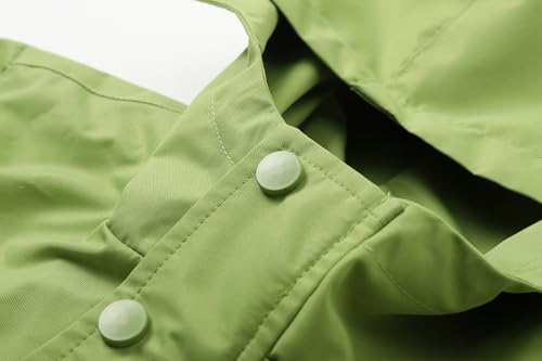 Image of Boys Rain Jacket with Hood Waterproof Casual Lightweight Zipper Raincoat for Kids Outwear Windbreaker Clothes (5-14)