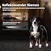 Muecleao Hundeschuhe Pfotenschutz, 4 Stück Wasserdicht Anti-Rutsch Hundestiefel mit Rutschfester Sohle und reflektierendem Klettverschluss, Hunde Schuhe für kleine, Mittlere und Große Hunde (Rosa, S)