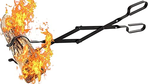 26" Fireplace Tongs Log Grabber Indoor Outdoor Firewood Oven Coal Campfire Tongs Grill Camping Fire Pit Tool Fireplace Tweezers For Stove Fire Pit Grill Bbq #TOP1