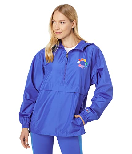 Champion Packable Jacket Deep Dazzling Blue Lg #TOP10