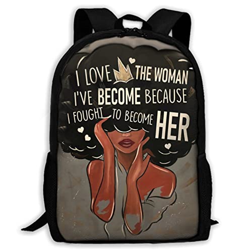 Black Women Backpack, African American Laptop Backpack for Women, African American Gifts, Black Magic Backpack Bag