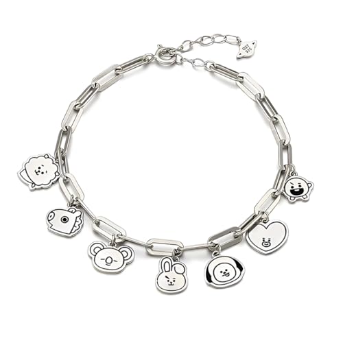 AYVRUOP Pulsera BTS Ajustable,Pulsera joyería acero inoxidable,Bonita forma de...