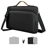 NIMOSA Maletín Portátil 15,6 Pulgadas Laptop Bag con Protección Total Air Cushion Funda Impermeable Bolsa para portátil,Ideal para Trabajo y Viaje,Compatible con MacBook Negro