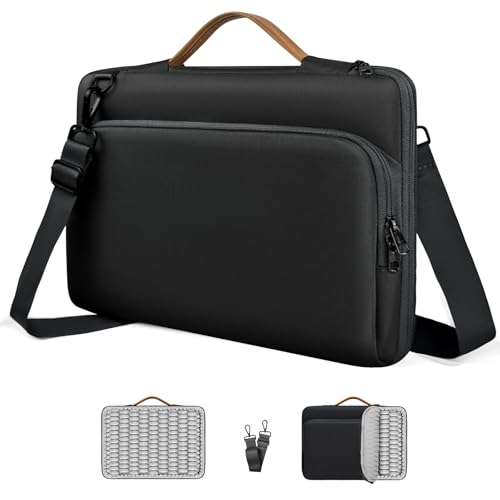NIMOSA Porta pc Portatile Borsa Pc 15.6 Pollici con Protezione a Cuscini d'Aria - Impermeabile, Zip...