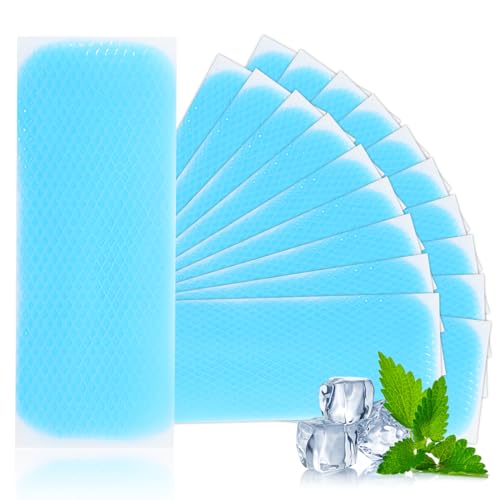 EIHI 20 Pezzi fogli di cerotti rinfrescanti per la febbre per bambini, cerotti per mal di testa, strisce rinfrescanti per la fronte, cuscinetti in gel rinfrescanti per bambini, adulti, emicrania