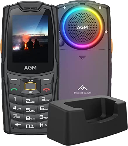 AGM Robustes Outdoor Handy, M6 Seniorenhandy mit Ladestation, 4G Dual-SIM-Tastenhandy, große...