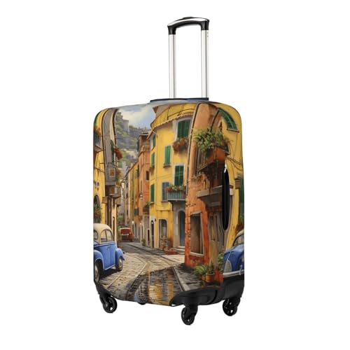 Italian Street Print Elastic Washable Baggage Protector Universal Suitcase Cover Travel Luggage Cover2
