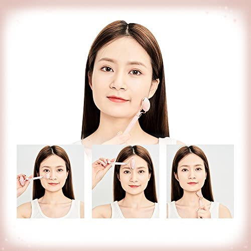Conjunto de rolo de jade e gua sha, ferramentas para cuidados com a pele, rolo de beleza facial, mas