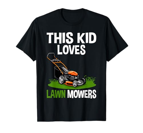 Funny Lawn Mowing for Kids Lawn Mower Farm Gardening T-Shirt