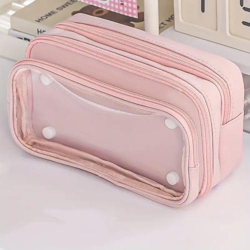 Image of Storio Pencil Box Pouch for School Kids Girls & Boys Aesthetic | Multi-Purpose Pencil Case - Portable Stationery Organizer for Pens, Markers & Beauty Essentials - Ideal for Office Desk Storage