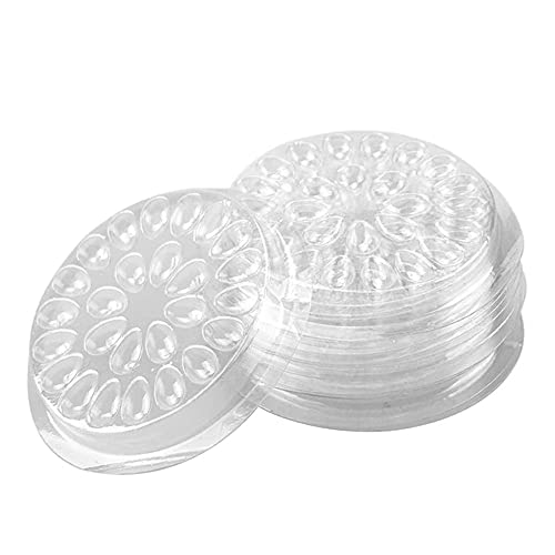 100 soportes de pegamento para pestañas, almohadillas desechables de plástico transparente para extensión de pestañas