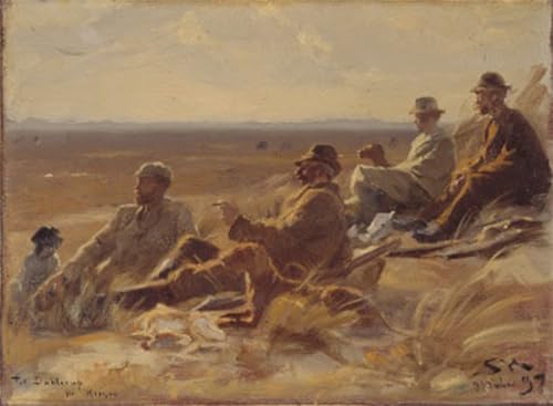 Toile Chasseurs Peder Imprimer Affiche Grand Format pour Décorer un Cabinet Professionnel