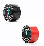 BIGFOX Bondage Tape Set - 15M 4.5 cm Breit Bondagetapes Fesseln BDSM Fesseltape ohne Kleber Design Elektrostatisches Tape,BDSM Spielzeug für Paare (1 schwarz 1 rot)