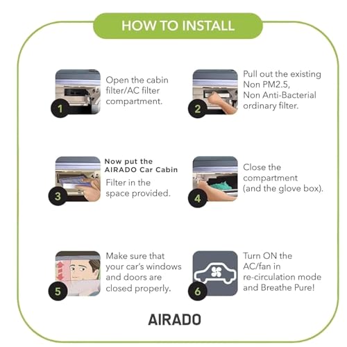 Image of Car Cabin Air Filter with Activated Carbon | AC Filter for Maruti Alto 800 | PM2.5 Dust Protection | Easy DIY Installation | Pack of 1