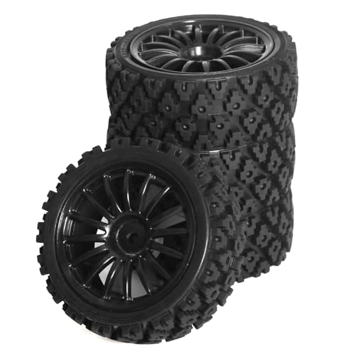 RC �J�[�p�[�c For Tamiya For TT-01 For TT-02 TT01E XV01 XV02 1/10 4PCS 68*28mm RC�����[�J�[�p �S���z�C�[�� �^�C���Z�b�g �����p�A�N�Z�T���[(Black)