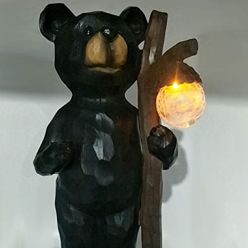 Hunnykome Sas-1G1M-Br-Bear Solar Decorative Statue, Brown #TOP2