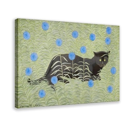 Toile Carroll Cloar Vesta et les bleuets pour une décoration murale de bureau inspirante