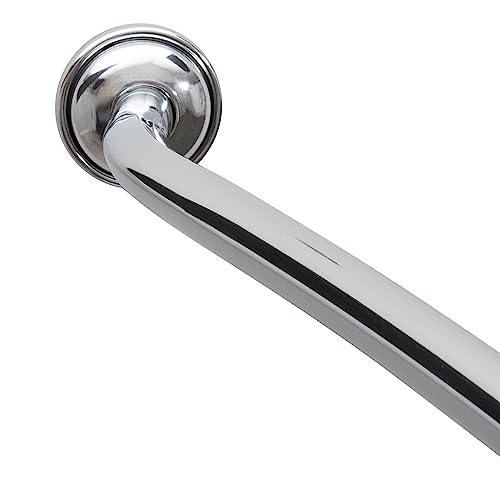 Bath Bliss Curved Shower Rod | Adjustable 42"-72" Inch | Bathroom Shower Curtain and Liner Rod | 33% More Space | Wall Mounted | Easy Installation | Chrome - Thumbnail 6