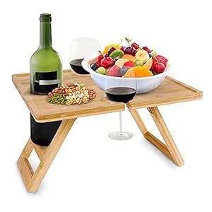SNDMOR Table de Pique-Nique Portable vin Rouge-Mini Table de Pique-Nique-Table de Camping de Plage en Plein air adaptée au Camping, à la Plage et au Parc(38×30×22cm)