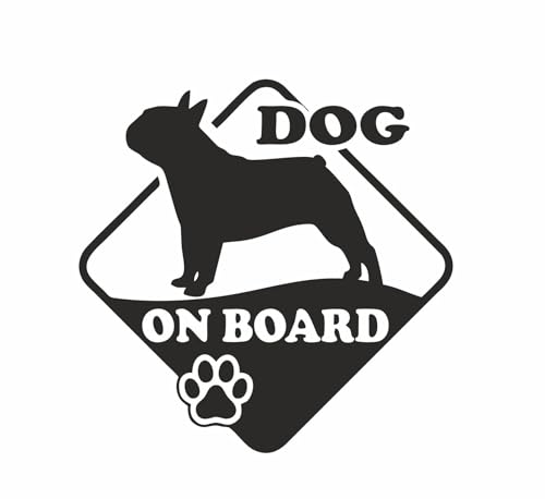 AMA SHOP Adhesivo preextendido Dog on Board color negro | Apto para casco de coche moto | Calcomanía | Pasión animales