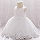 Lito Angels Baby Mädchen Hochzeit Blumenmädchen Weihnachten Kleid Kleidung Ballkleid Größe 12-18 Monate 86, Weiß (Tag-Nummer 90)