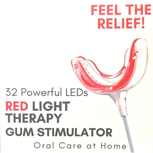 FUREIN SMILE Red Light Therapy for Gums, Toothache Relief, 32 LED Periodontal Light,with adapters for USB/C iPhone, and Android from (White) - Image 3