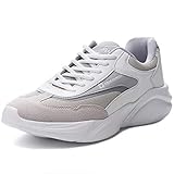 Alpine Swiss Stuart Mens Chunky Fashion Sneakers, White Gray, 11