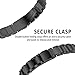 KOREDA Compatible with Fitbit Inspire/Inspire 2/Inspire HR Bands Sets Women Men, 2 Pack Stainless Steel Metal Band Bracelet Strap Replacement for Fitbit Inspire/Ace 2 Smartwatch (Metal Black+ Silver)