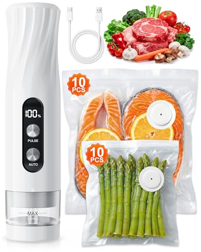 Babacom Portable Machine Sous Vide Alimentaire avec Réservoir Visible, 60kPa Ultra-Puissante, Scellage Auto & Mode Pulse pour Aliments Délicats, Appareil...