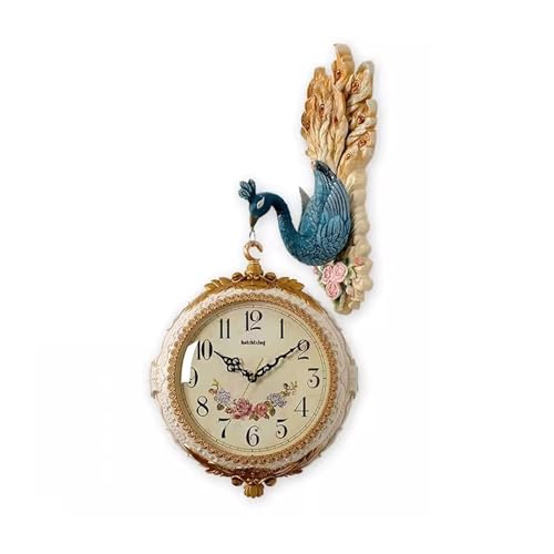 Horloge murale en quartz double face au design minimaliste blanc pour salon