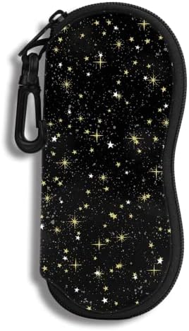 Hion Eyeglass Case Sunglasses Soft Pouch with Belt Clip Ultra Light Neoprene Zipper Eyeglass Case Printed Sunglass Bag for Stylish Portable Travel Glasses Casefor Men & Women
