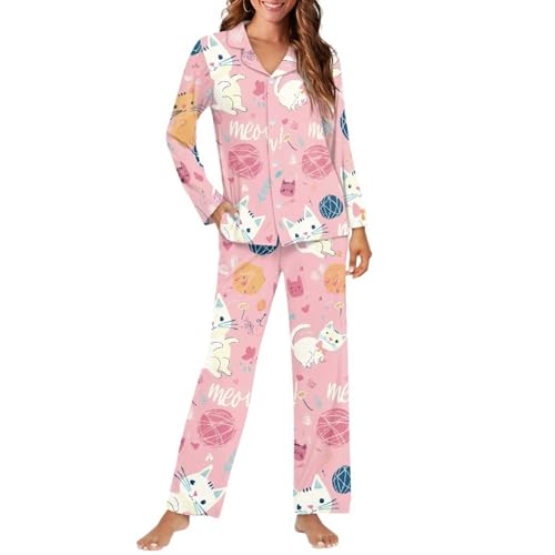 Women's Sleepwear Set 2Pcs Soft & Skin-Friendly Lounge Wear Animal Floral Pattern Leisure Style Print3